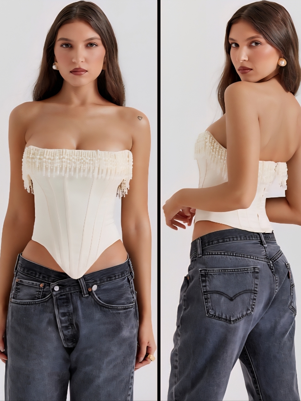 House of CB Aubrie Vintage Corset Top Large